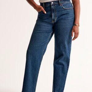 Abercrombie Vintage Straight Jeans | Size 28 | High-Rise Dark Wash Denim